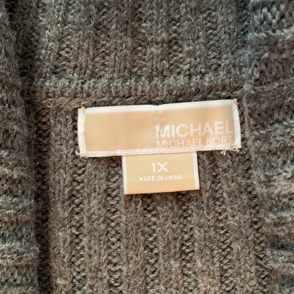 Michael Michael Kors Ribbed Cardigan with Pockets - Picture 2 of 5